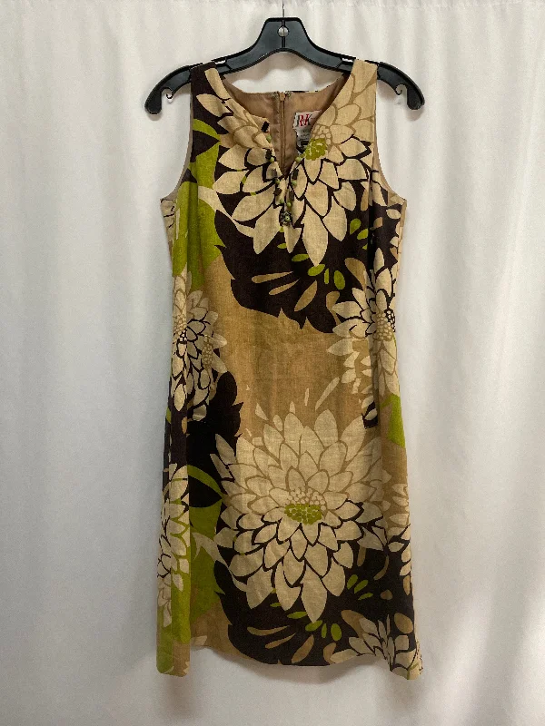 Dress Casual Midi By R And K Originals In Brown, Size: M