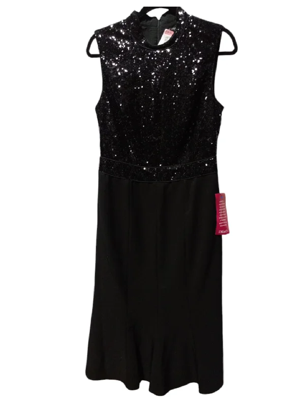 Dress Party Midi By Maggy London In Black, Size: 8