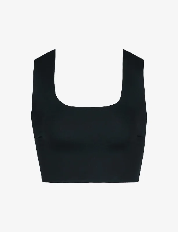 Neoprene Squareneck Crop Top